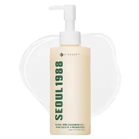 K-SECRET SEOUL 1988 Cleansing Oil Pine Cica 1% + Probiotics 200ml – Gentle Makeup & Pore Cleansing Oil