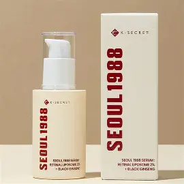K-SECRET SEOUL 1988 Serum Retinal Liposome 2% + Black Ginseng 30ml – Anti-Aging & Firming Serum